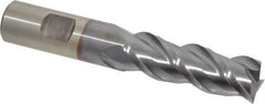 Cleveland - 3/4", 2-1/4" LOC, 3/4" Shank Diam, 4-1/2" OAL, 3 Flute, Powdered Metal Square End Mill - Single End, TiCN Finish, Spiral Flute, 42° Helix, Centercutting, Right Hand Cut, Right Hand Flute, Series PM-539R - Eagle Tool & Supply