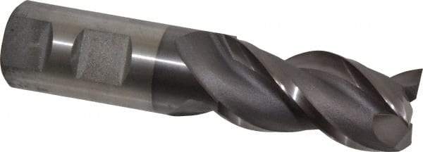 Cleveland - 1", 2" LOC, 1" Shank Diam, 4-1/2" OAL, 3 Flute, Powdered Metal Square End Mill - Single End, TiCN Finish, Spiral Flute, 42° Helix, Centercutting, Right Hand Cut, Right Hand Flute, Series PM-539R - Eagle Tool & Supply