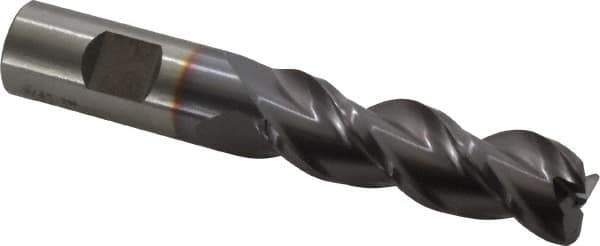Cleveland - 3/4", 3 Flute, Single End, Powdered Metal, 0.12" Corner Radius End Mill - 4-1/2" OAL, 42° Helix, Right Hand Flute, 2-1/4" LOC, Right Hand Cut - Eagle Tool & Supply