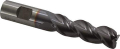 Cleveland - 3/4", 3 Flute, Single End, Powdered Metal, 0.12" Corner Radius End Mill - 4-1/2" OAL, 42° Helix, Right Hand Flute, 2-1/4" LOC, Right Hand Cut - Eagle Tool & Supply