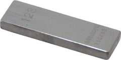 Mitutoyo - 0.123" Rectangular Steel Gage Block - Accuracy Grade 0, Includes Certificate of Inspection - Eagle Tool & Supply