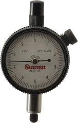 Starrett - 0.025" Range, 0-10 Dial Reading, 0.0001" Graduation Dial Drop Indicator - 1-11/16" Dial, 0.01" Range per Revolution - Eagle Tool & Supply