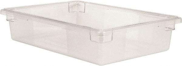 Rubbermaid - Rectangular, Clear Polycarbonate Food Tote Box - 6" High x 18" Wide x 26" Long - Eagle Tool & Supply