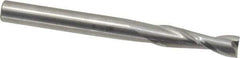 RobbJack - 3/16", 5/8" LOC, 3/16" Shank Diam, 2" OAL, 2 Flute, Solid Carbide Square End Mill - Single End, Uncoated, Spiral Flute, 30° Helix, Centercutting, Right Hand Cut, Right Hand Flute, Series C1-201 - Eagle Tool & Supply