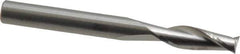 RobbJack - 1/4", 3/4" LOC, 1/4" Shank Diam, 2-1/2" OAL, 2 Flute, Solid Carbide Square End Mill - Single End, Uncoated, Spiral Flute, 30° Helix, Centercutting, Right Hand Cut, Right Hand Flute, Series C1-201 - Eagle Tool & Supply