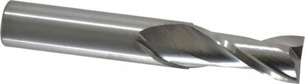 RobbJack - 9/16", 1-1/4" LOC, 9/16" Shank Diam, 3-1/2" OAL, 2 Flute, Solid Carbide Square End Mill - Eagle Tool & Supply