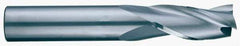 RobbJack - 5/8", 1-1/4" LOC, 5/8" Shank Diam, 3-1/2" OAL, 3 Flute, Solid Carbide Square End Mill - Single End, Uncoated, Spiral Flute, 30° Helix, Centercutting, Right Hand Cut, Right Hand Flute, Series C1-301 - Eagle Tool & Supply