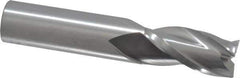 RobbJack - 3/4", 1-1/2" LOC, 3/4" Shank Diam, 4" OAL, 3 Flute, Solid Carbide Square End Mill - Single End, Uncoated, Spiral Flute, 30° Helix, Centercutting, Right Hand Cut, Right Hand Flute, Series C1-301 - Eagle Tool & Supply