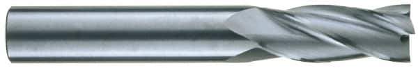 RobbJack - 5/8", 7/8" LOC, 5/8" Shank Diam, 3-1/2" OAL, 4 Flute, Solid Carbide Square End Mill - Single End, Uncoated, Spiral Flute, 30° Helix, Centercutting, Right Hand Cut, Right Hand Flute, Series TS-401 - Eagle Tool & Supply