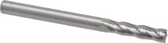 RobbJack - 1/8", 1/2" LOC, 1/8" Shank Diam, 1-1/2" OAL, 4 Flute, Solid Carbide Square End Mill - Single End, Uncoated, Spiral Flute, 30° Helix, Centercutting, Right Hand Cut, Right Hand Flute, Series C1-401 - Eagle Tool & Supply