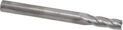 RobbJack - 7/32", 5/8" LOC, 1/4" Shank Diam, 2-1/2" OAL, 4 Flute, Solid Carbide Square End Mill - Single End, Uncoated, Spiral Flute, 30° Helix, Centercutting, Right Hand Cut, Right Hand Flute, Series C1-401 - Eagle Tool & Supply