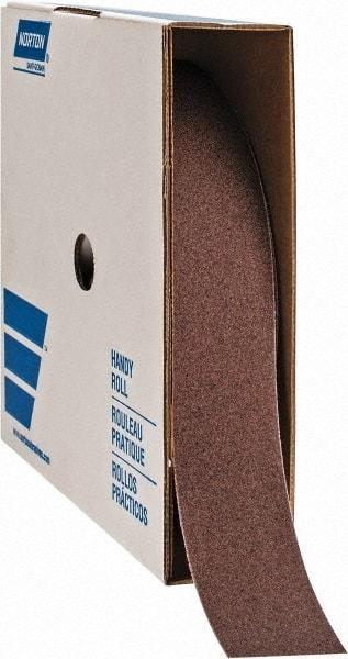 Norton - 2" x 50 Yd 80 Grit Aluminum Oxide Cloth Roll - Medium Grade, J Weighted Backing - Eagle Tool & Supply
