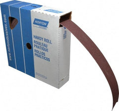 Norton - 2" x 50 Yd 100 Grit Aluminum Oxide Cloth Roll - Fine Grade, J Weighted Backing - Eagle Tool & Supply