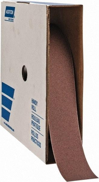 Norton - 2" x 50 Yd 120 Grit Aluminum Oxide Cloth Roll - Fine Grade, J Weighted Backing - Eagle Tool & Supply