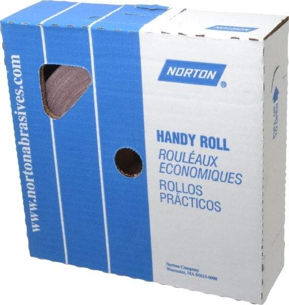 Norton - 2" x 50 Yd 240 Grit Aluminum Oxide Cloth Roll - Very Fine Grade, J Weighted Backing - Eagle Tool & Supply