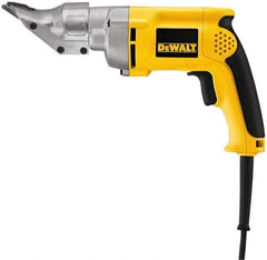 DeWALT - 2,500 SPM, 120 Volt, Pistol Grip Handle, Handheld Electric Shear - 18 Gauge (Mild Steel) & 20 Gauge (Stainless Steel) Cutting Capacity - Eagle Tool & Supply