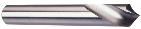 Made in USA - 1/4" Body Diam, 60°, 2-1/2" OAL, Solid Carbide Spotting Drill - Eagle Tool & Supply