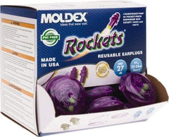 Moldex - Reusable, Corded, 27 dB, Flange Earplugs - Purple, 50 Pairs - Eagle Tool & Supply