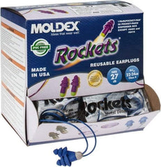 Moldex - Metal Detectable, Reusable, Corded, 27 dB Earplugs - Blue - Eagle Tool & Supply