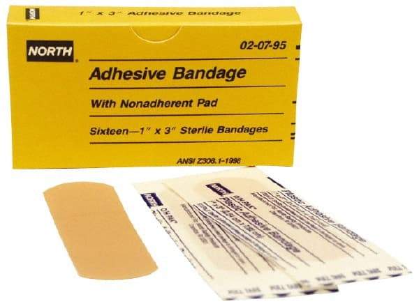 North - 3" Long x 1" Wide, General Purpose Self-Adhesive Bandage - Beige, Plastic Bandage - Eagle Tool & Supply