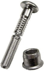 HUCK - Button Head Steel Lockbolt Blind Rivet - 1/4" to 3/8" Grip, 1/2" Head Diam, 1/4" Body Diam - Eagle Tool & Supply