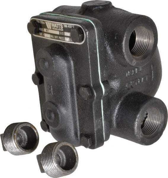 Watts - 4 Port, 1" Pipe, Cast Iron Float & Thermostatic Steam Trap - 15 Max psi - Eagle Tool & Supply