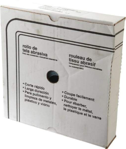 Value Collection - 1-1/2" x 50 Yd 150 Grit Aluminum Oxide Cloth Roll - Very Fine Grade, J Weighted Backing - Eagle Tool & Supply