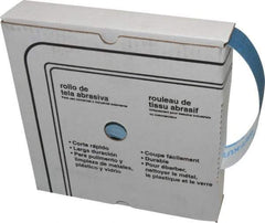 Value Collection - 1-1/2" x 50 Yd 120 Grit Aluminum Oxide Cloth Roll - Fine Grade, J Weighted Backing - Eagle Tool & Supply