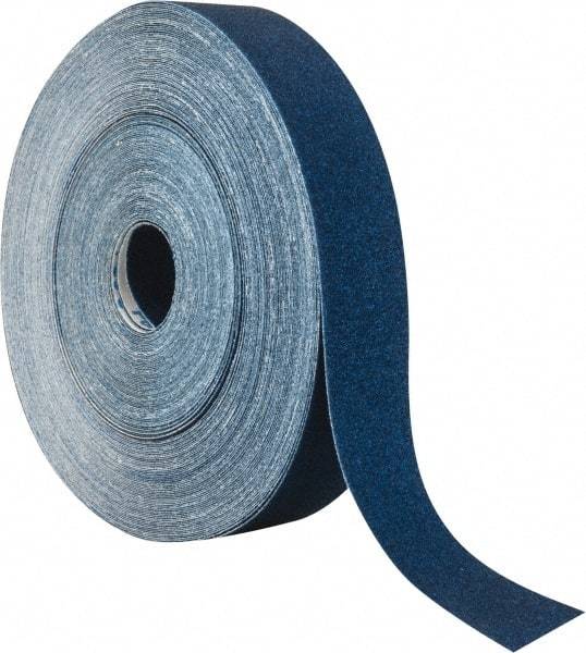 Value Collection - 1-1/2" x 50 Yd 80 Grit Aluminum Oxide Cloth Roll - Medium Grade, J Weighted Backing - Eagle Tool & Supply