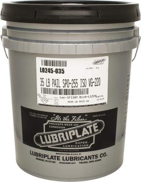 Lubriplate - 5 Gal Pail, Mineral Gear Oil - 1044 SUS Viscosity at 100°F, 95 SUS Viscosity at 210°F, ISO 220 - Eagle Tool & Supply