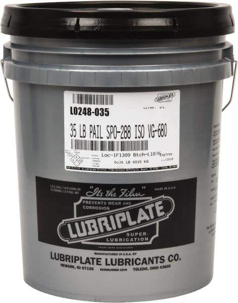 Lubriplate - 5 Gal Pail, Mineral Gear Oil - 184 SUS Viscosity at 210°F, 3314 SUS Viscosity at 100°F, ISO 680 - Eagle Tool & Supply