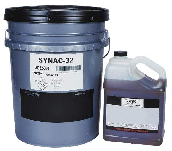 Lubriplate - 5 Gal Pail, ISO 46, SAE 20, Air Compressor Oil - 196 Viscosity (SUS) at 100°F, 47 Viscosity (SUS) at 210°F, Series AC-1 - Eagle Tool & Supply