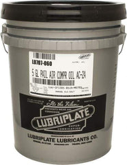 Lubriplate - 5 Gal Pail, ISO 100, SAE 30, Air Compressor Oil - 430 Viscosity (SUS) at 100°F, 63 Viscosity (SUS) at 210°F, Series AC-2A - Eagle Tool & Supply