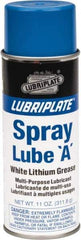 Lubriplate - 12 oz Aerosol Lithium General Purpose Grease - White, 150°F Max Temp, NLGIG 1, - Eagle Tool & Supply