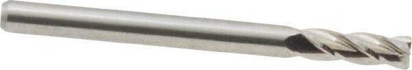 M.A. Ford - 1/8", 4 Flute, Single End, Solid Carbide, 0.015" Corner Radius End Mill - 1-1/2" OAL, 30° Helix, Right Hand Flute, 3/8" LOC, Right Hand Cut - Eagle Tool & Supply