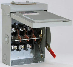 Eaton Cutler-Hammer - 100 Amp, 240 VAC, 3 Pole Nonfused Safety Switch - NEMA 3R, 3 Phase, 15 hp at 240 VAC (Single Phase), 30 hp at 240 VAC (Triple Phase), 3PST Contact Form - Eagle Tool & Supply