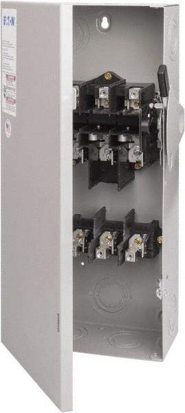 Eaton Cutler-Hammer - 100 Amp, 240 VAC, 3 Pole Fused Safety Switch - NEMA 1, 1 Phase, 7-1/2 to 15 hp at 240 VAC (Single Phase), 15 to 30 hp at 240 VAC (Triple Phase), 3PST Contact Form - Eagle Tool & Supply
