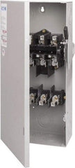 Eaton Cutler-Hammer - 100 Amp, 240 VAC, 3 Pole Fused Safety Switch - NEMA 1, 1 Phase, 7-1/2 to 15 hp at 240 VAC (Single Phase), 15 to 30 hp at 240 VAC (Triple Phase), 3PST Contact Form - Eagle Tool & Supply
