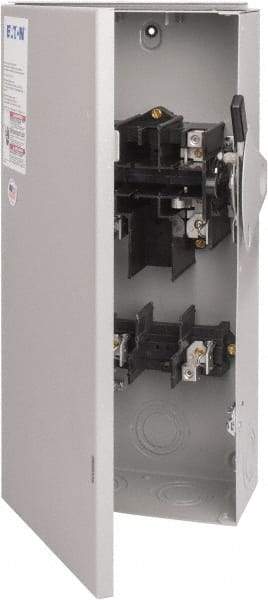 Eaton Cutler-Hammer - 100 Amp, 240 VAC, 2 Pole Fused Safety Switch - NEMA 3R, 3 Phase, 7-1/2 to 15 hp at 240 VAC (Single Phase), 15 to 30 hp at 240 VAC (Triple Phase), DPST Contact Form - Eagle Tool & Supply