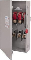 Eaton Cutler-Hammer - 200 Amp, 250 VDC, 480-600 VAC, 3 Pole Fused Safety Switch - NEMA 1, 1 Phase, 50 hp at 480/600 VAC (Single Phase), 125 hp at 480 VAC, 150 hp at 600 VAC (Triple Phase), 3PST Contact Form - Eagle Tool & Supply