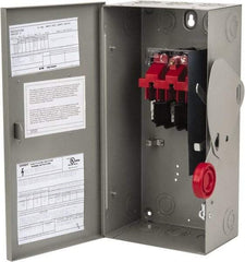 Eaton Cutler-Hammer - 60 Amp, 250 VDC, 480-600 VAC, 3 Pole Nonfused Safety Switch - NEMA 1, 1 Phase, 20 hp at 480 VAC, 25 hp at 600 VAC (Single Phase), 50 hp at 480 VAC, 60 hp at 600 VAC (Triple Phase), 3PST Contact Form - Eagle Tool & Supply