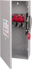 Eaton Cutler-Hammer - 100 Amp, 250 VDC, 480-600 VAC, 3 Pole Nonfused Safety Switch - NEMA 1, 1 Phase, 40 hp at 480 VAC, 50 hp at 600 VAC (Single Phase), 75 hp at 480 VAC, 100 hp at 600 VAC, 20 hp at 250 VDC (Triple Phase), 3PST Contact Form - Eagle Tool & Supply