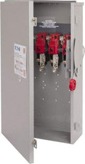 Eaton Cutler-Hammer - 200 Amp, 250 VDC, 480-600 VAC, 3 Pole Nonfused Safety Switch - NEMA 3R, 3 Phase, 50 hp at 480/600 VAC (Single Phase), 125 hp at 480 VAC, 150 hp at 600 VAC (Triple Phase), 3PST Contact Form - Eagle Tool & Supply