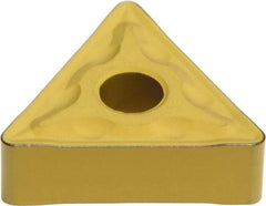 Sumitomo - TNMG332 EMU Grade AC700G Carbide Turning Insert - TiC Finish, 60° Triangle, 3/8" Inscr Circle, 3/16" Thick, 1/32" Corner Radius - Eagle Tool & Supply