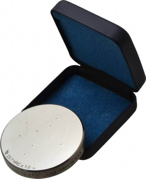 Made in USA - Rockwell C Scale, Steel, Hardness Calibration Test Block - C25 Hardness, Low Hardness Range Description - Eagle Tool & Supply