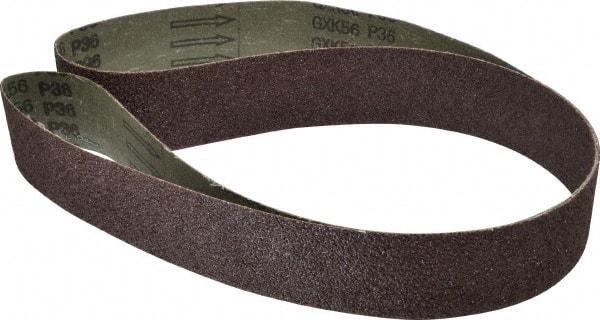 Tru-Maxx - 2" Wide x 60" OAL, 36 Grit, Aluminum Oxide Abrasive Belt - Aluminum Oxide, Very Coarse, Coated, X Weighted Cloth Backing - Eagle Tool & Supply