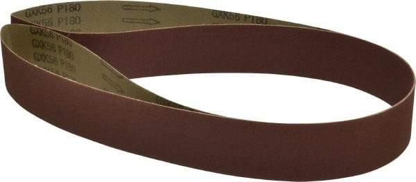 Tru-Maxx - 2" Wide x 72" OAL, 180 Grit, Aluminum Oxide Abrasive Belt - Aluminum Oxide, Very Fine, Coated, X Weighted Cloth Backing - Eagle Tool & Supply