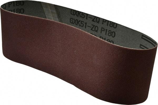 Tru-Maxx - 3" Wide x 21" OAL, 180 Grit, Aluminum Oxide Abrasive Belt - Aluminum Oxide, Very Fine, Coated, X Weighted Cloth Backing - Eagle Tool & Supply