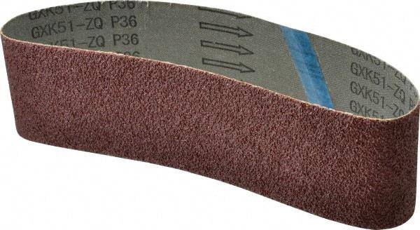 Tru-Maxx - 3" Wide x 24" OAL, 36 Grit, Aluminum Oxide Abrasive Belt - Aluminum Oxide, Very Coarse, Coated - Eagle Tool & Supply