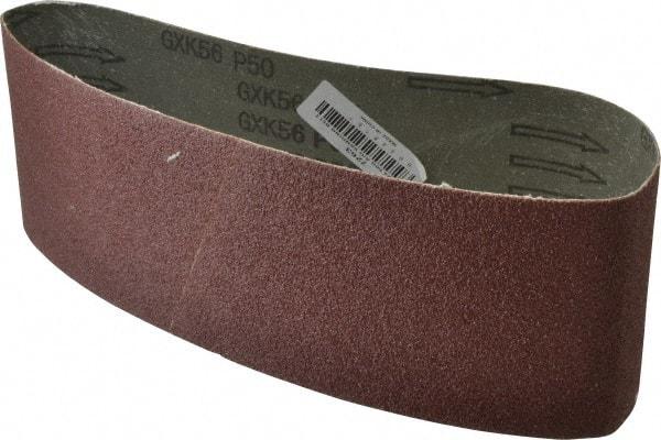 Tru-Maxx - 4" Wide x 24" OAL, 50 Grit, Aluminum Oxide Abrasive Belt - Aluminum Oxide, Coarse, Coated, X Weighted Cloth Backing - Eagle Tool & Supply